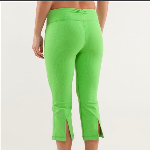 NWT Lululemon Gather & Crow Crop Frond Green - Picture 3 of 9
